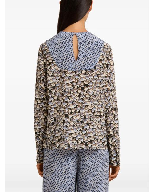 Marni Multicolor Silk Woven Top