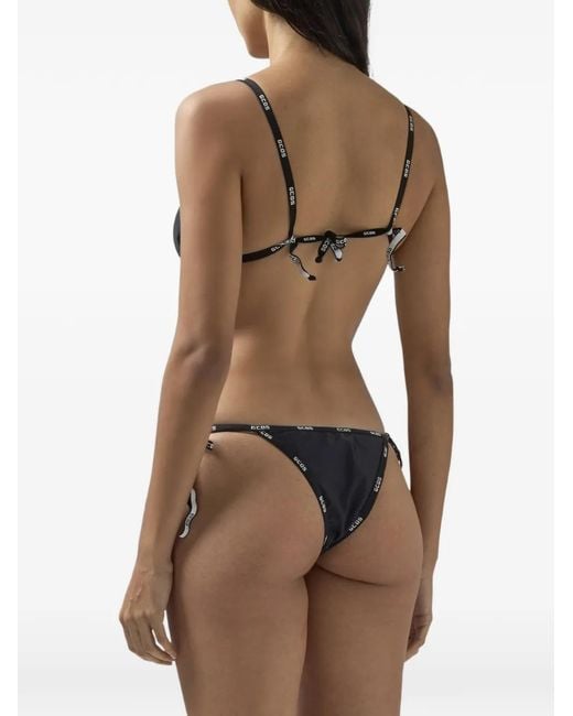 Gcds Black Logo-Strap Bikini