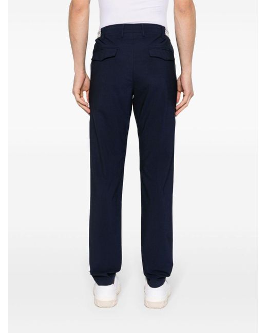 Eleventy Blue Mid-rise Tapered Chinos for men