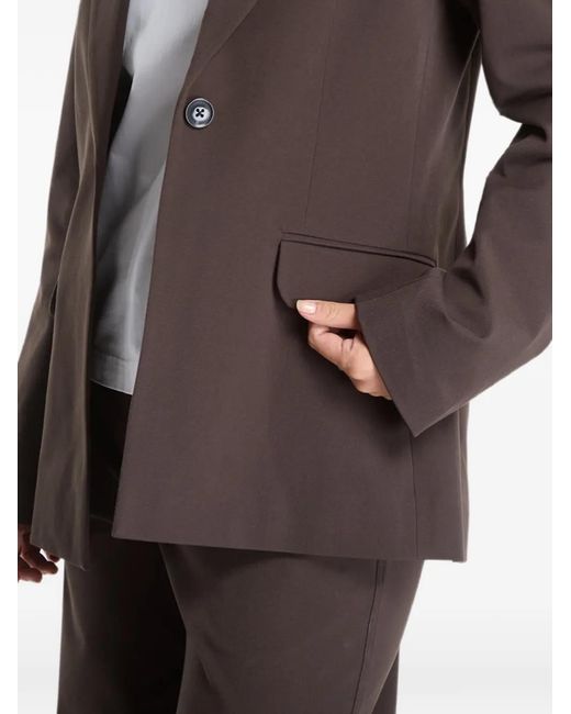 Samsøe & Samsøe Brown Saheaven Single-Breasted Blazer