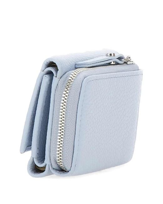 Gianni Chiarini Blue Grain Leather Wallet