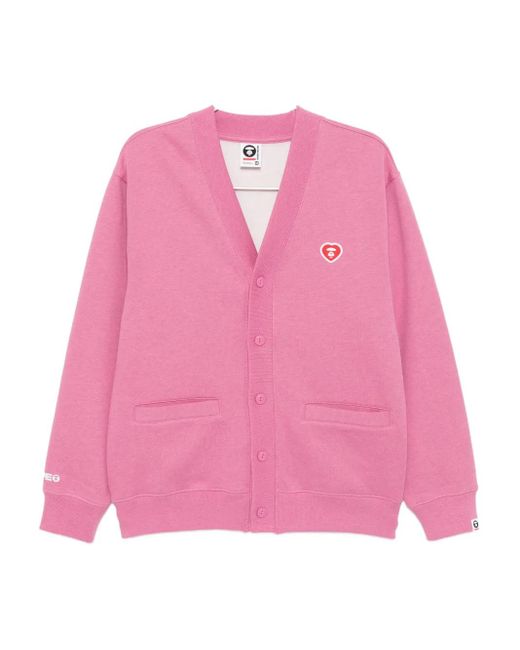 Aape By A Bathing Ape Geknöpfter Cardigan in Pink für Herren