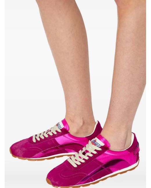 DSquared² Purple Dc-642 Pony-Hair Sneakers