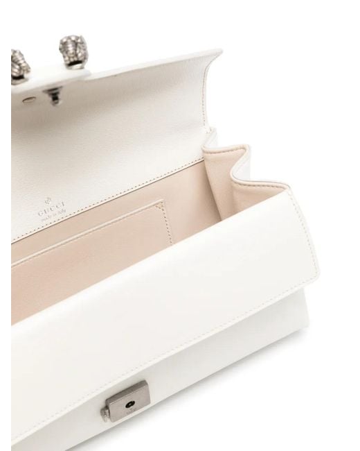 Gucci White Medium Dionysus Leather Shoulder Bag