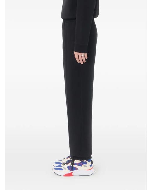 Valentino Garavani Black Cotton Jogging Pants With Vgold for men