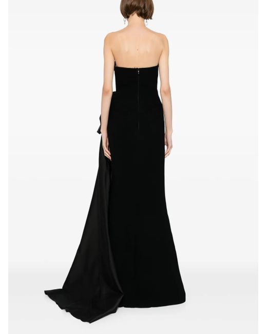 Saiid Kobeisy ストラップレス ロングドレス Black