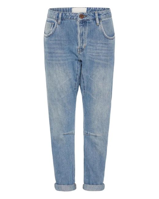 One Teaspoon Blue Logo-Patch Jeans