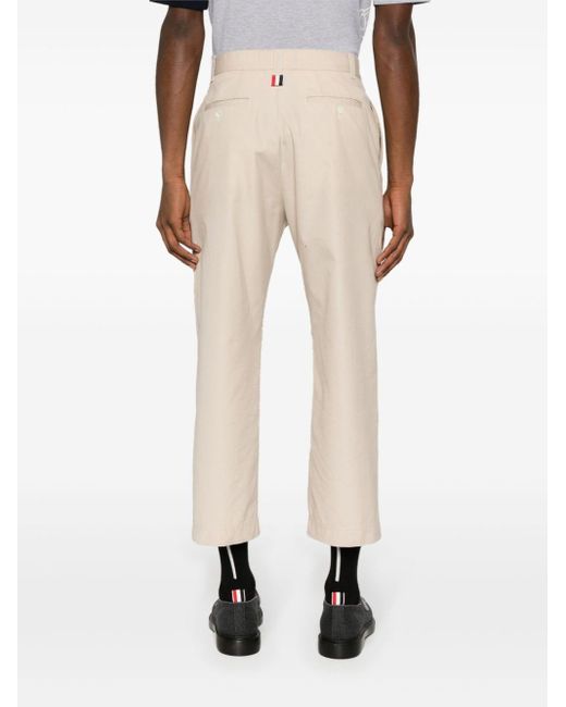 Thom Browne Natural Typewriter Cloth Straight Trousers for men