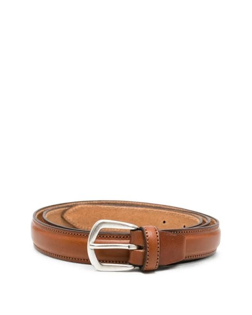Eraldo Brown Buckle-Fastening Leather Belt for men