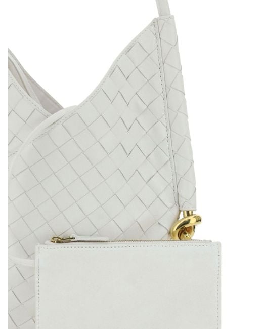 Bottega Veneta White Solstice Leather Shoulder Bag