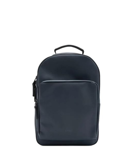 Rains Blue Large Book Backpack for men