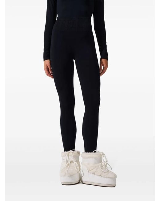 Perfect Moment Blue Seamless Thermal Leggings