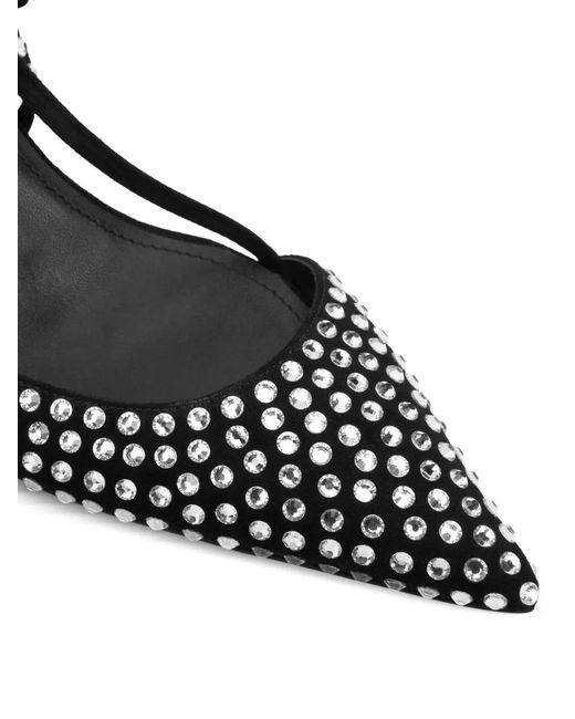 Philipp Plein White Rhinestone-Upper Heeled Pumps