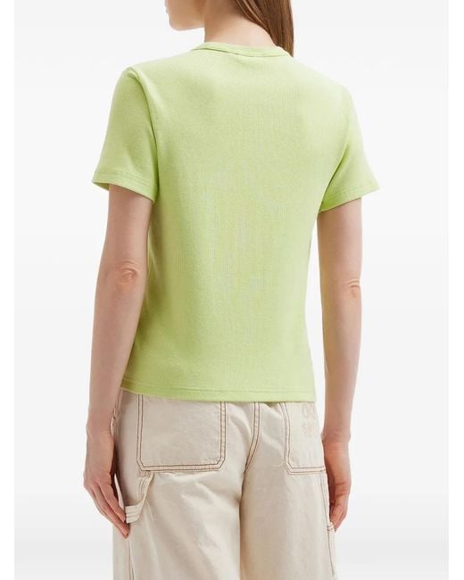 Chocoolate Green T-Shirt En Coton À Broderies