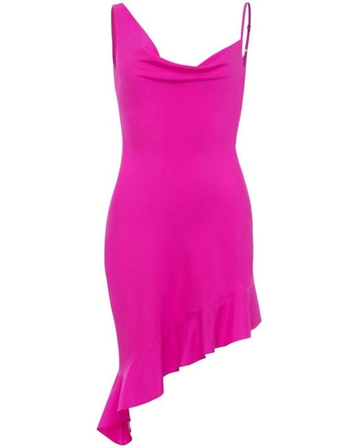 Azeeza Pink Daphne Charmeuse Minidress