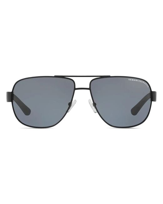 ARMANI EXCHANGE Blue Pilot-Frame Sunglasses