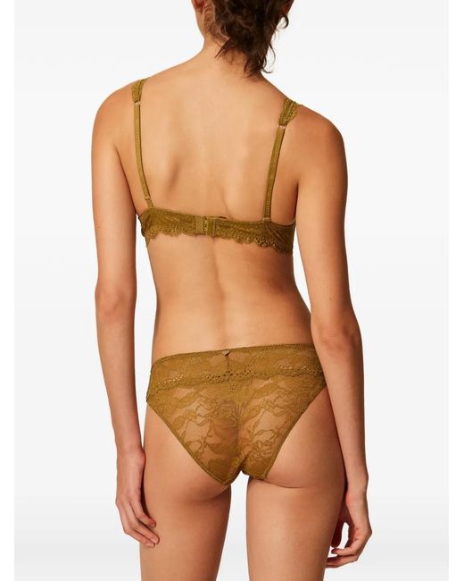 Twinset Natural Culotte En Dentelle