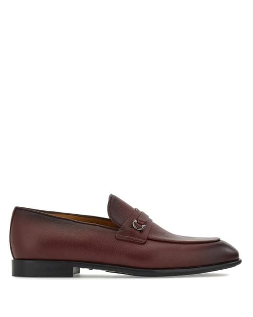 Ferragamo Brown Gancini-Plaque Loafers for men