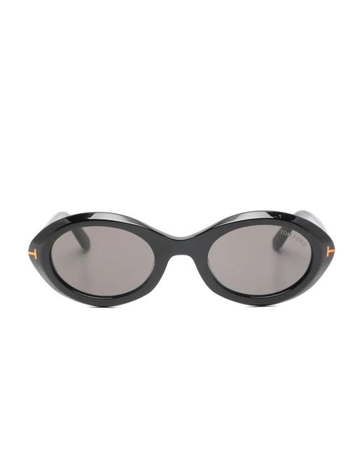 Tom Ford Gray Carmen Oval-Frame Sunglasses