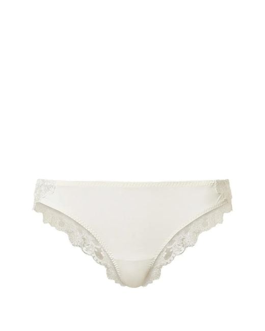 Twinset White Culotte Brésilienne En Tulle À Broderies