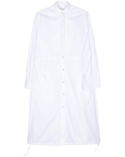 Wales Bonner White Contrast Poplin Midi Dress