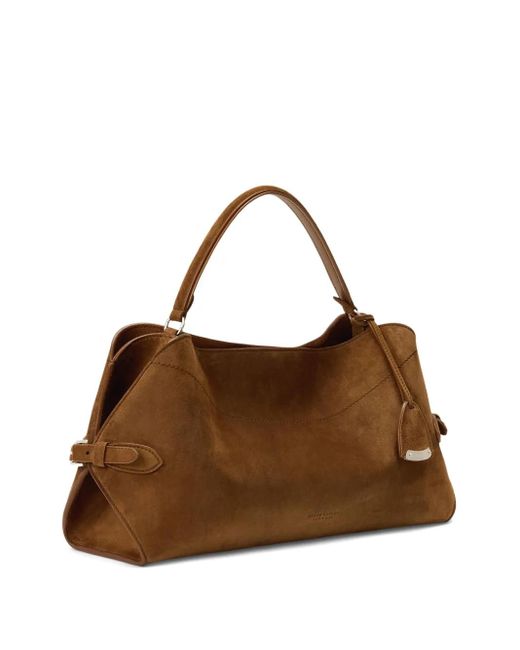 Ralph Lauren Brown Ralph Tote Bag Aus Wildleder