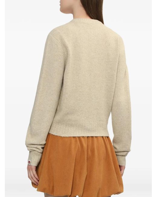 A Bathing Ape Natural Bunny-Patch Button Cardigan