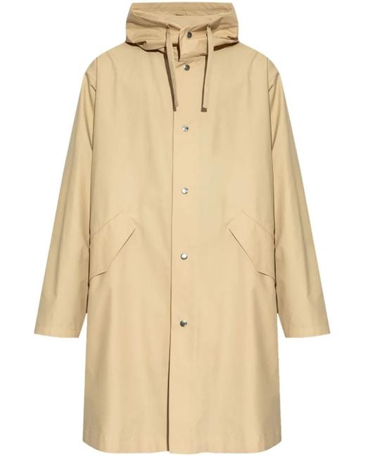 Jil Sander Natural Logo-Print Raincoat for men