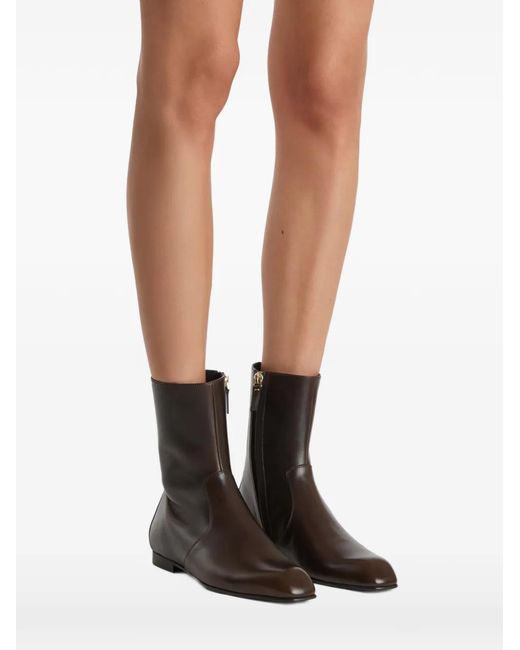 Khaite Brown Bottines Colt