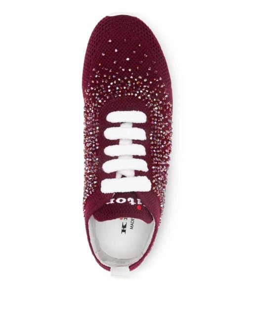 Kiton Purple Embellished Trainers