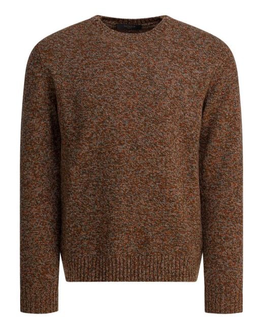 Pull À Col Rond Zanone pour homme en coloris Brown