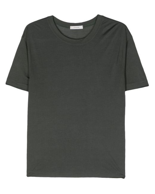 Lemaire Black T-Shirt aus Seiden-Jersey