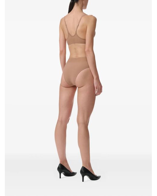 Wolford White Sheer Opaque Briefs