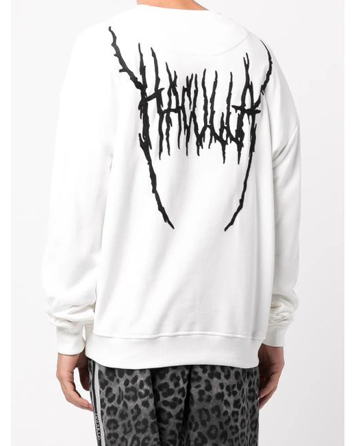 Haculla White Broken Witch Print Sweatshirt for men