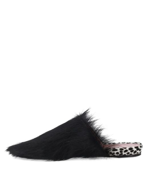 Premiata Black Polka-Dot Pattern Mules