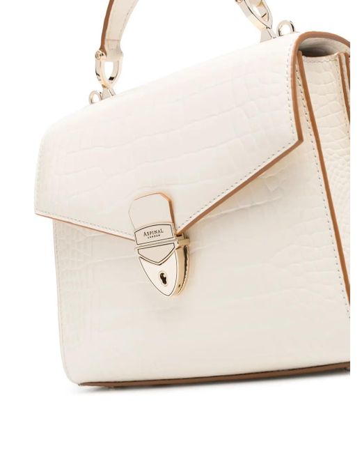 Aspinal Natural Midi Mayfair Top-Handle Bag
