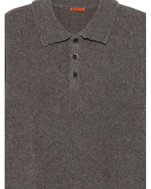 Barena Gray Buttoned Polo Shirt for men