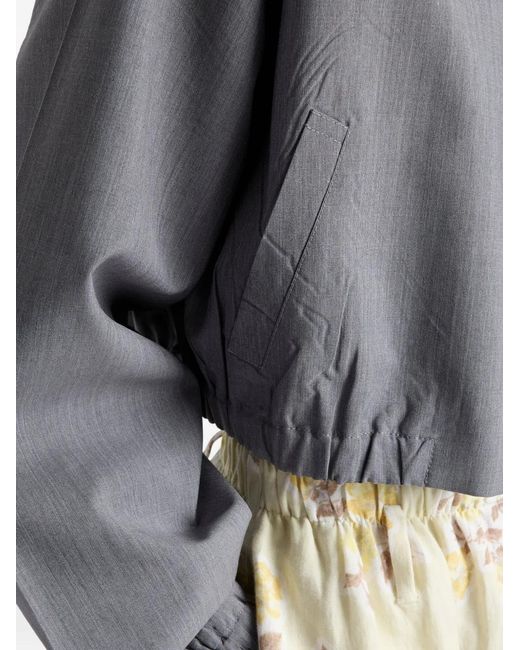 Prada Gray Light Mohair Blouson Jacket