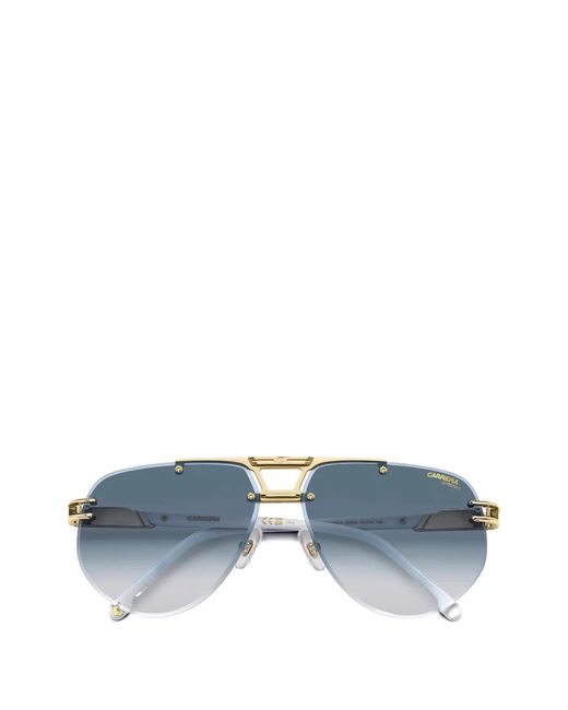 Carrera Blue Rimless Pilot Sunglasses for men
