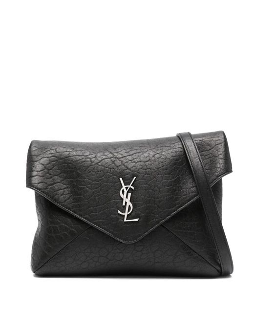 Saint Laurent Black Cassandra Leather Shoulder Bag