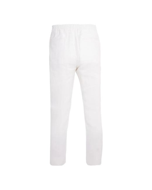 Tombolini White Drawstring Trousers for men