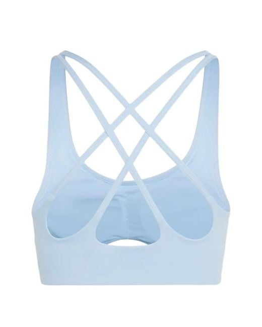 Adidas By Stella McCartney Blue Truestrength Cut Out Sports Bra