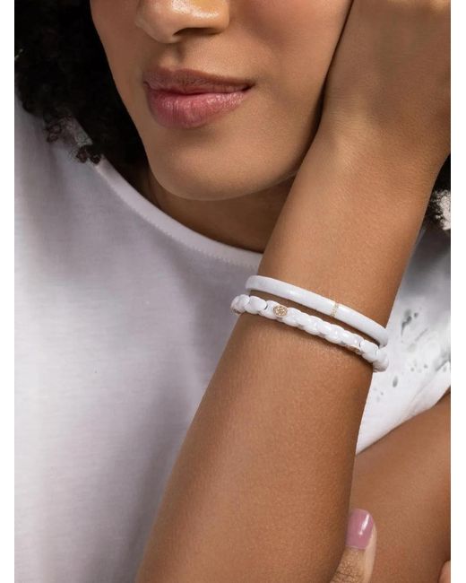 ’ROBERTO DEMEGLIO White Anaconda Diamond Bracelet