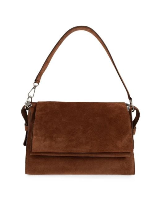 IRO Brown Camera Loop Suede Tote Bag