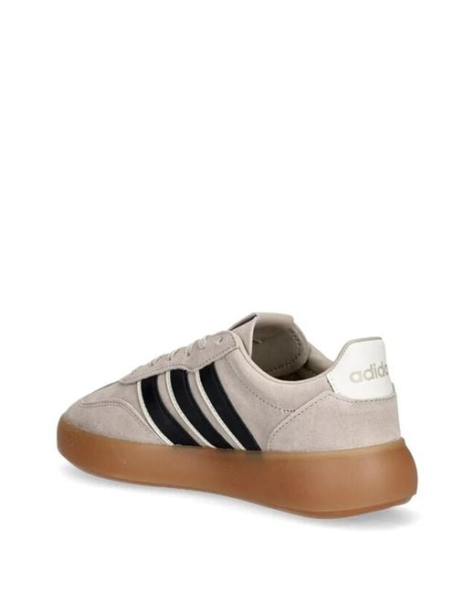 Adidas White Barreda Stripes Lace-Up Sneakers