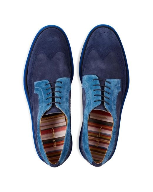 Paul Smith Blue Count Suede Brogues for men