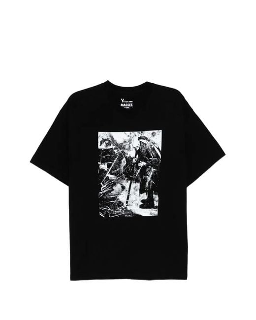 Y's Yohji Yamamoto Black For X Masses Graphic-Printed T-Shirt for men