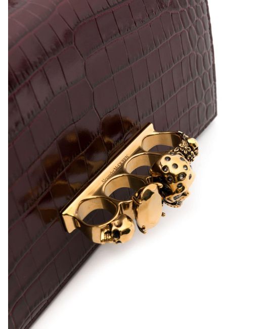 Bolso satchel Jewelled Alexander McQueen de color Purple