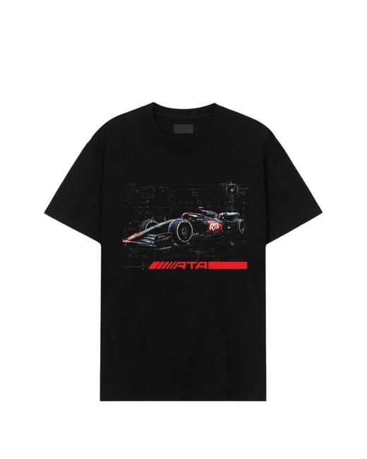 RTA Black Liam Logo T-Shirt for men