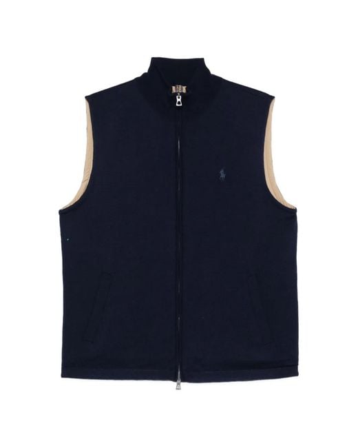 Polo Ralph Lauren Blue Reversible Gilet for men